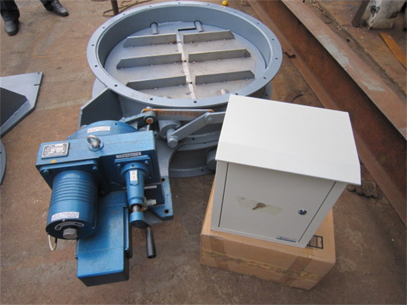 双轴圆形挡板门